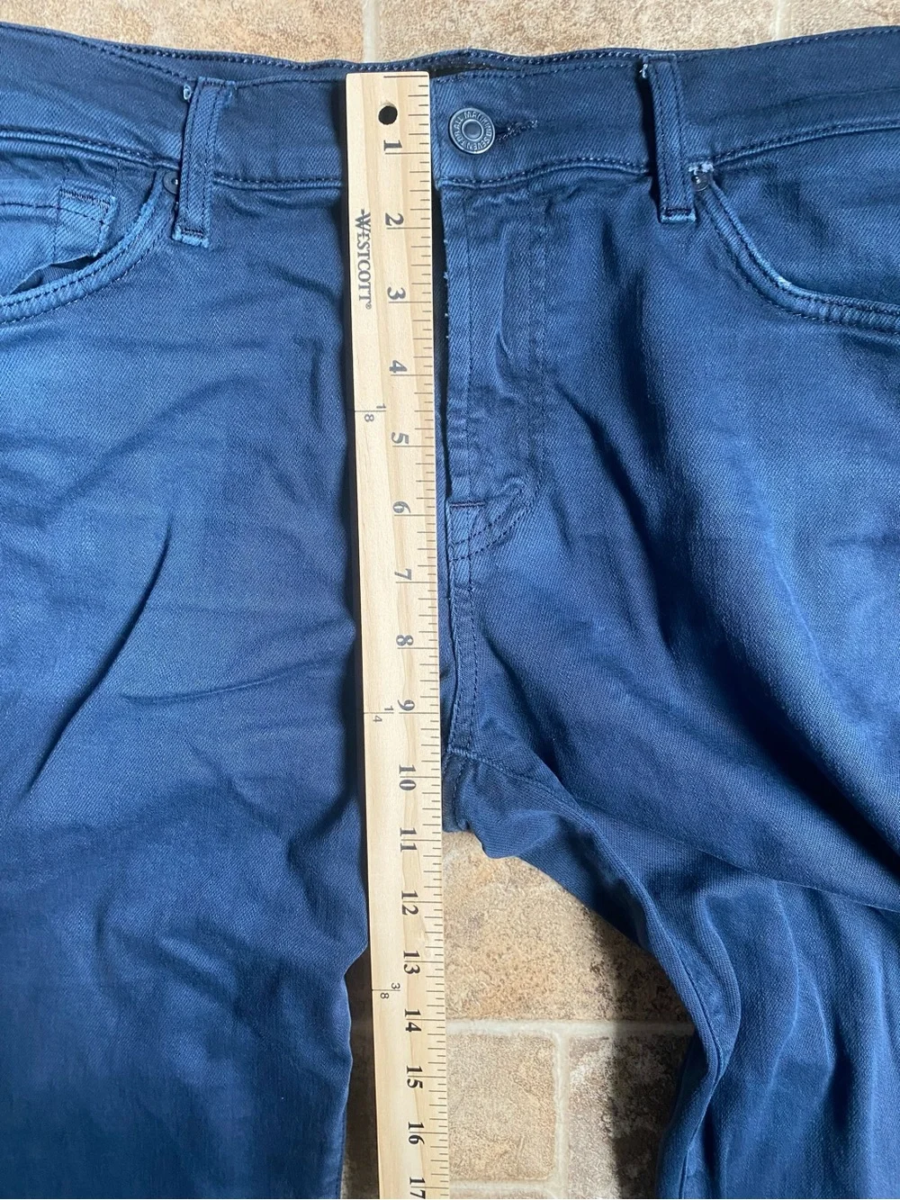 7 For All Mankind Luxe Performance Slimmy V Jeans Mens 34x30 Dark Blue